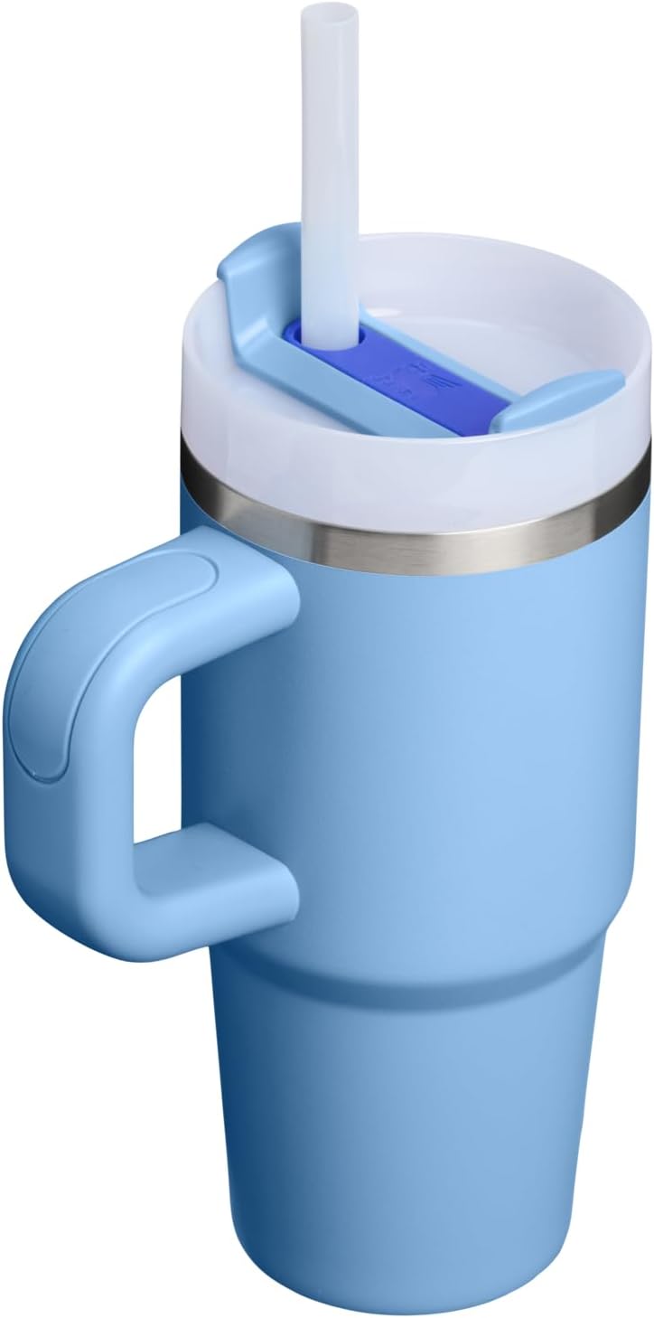 STANLEY Quencher H2.0 Tumbler - 14 oz Insulated Stainless Steel with Handle & Straw | BPA-Free | Blue Sky
