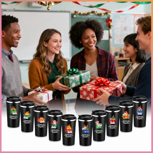 Xmas Skylety 10 Pcs Funny Dumpster Fire Response Tumblers 17oz for Office Gifts