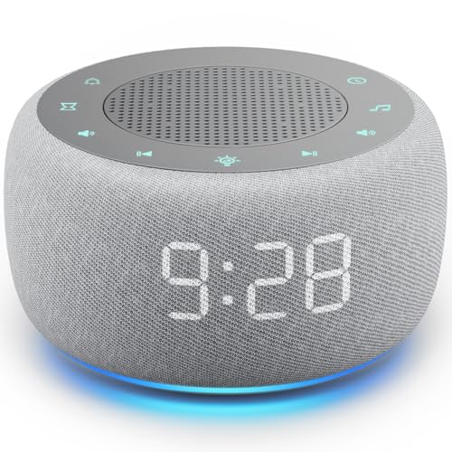 2-in-1 Alarm Clock with White Noise Sound Machine & Ambient Night Light