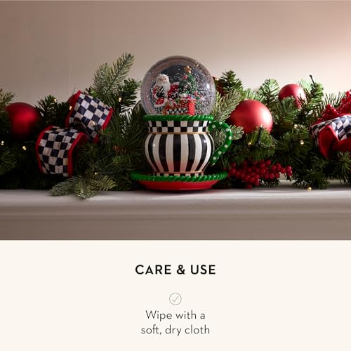 Santa Claus Teacup Musical Snow Globe - Festive Christmas Decor