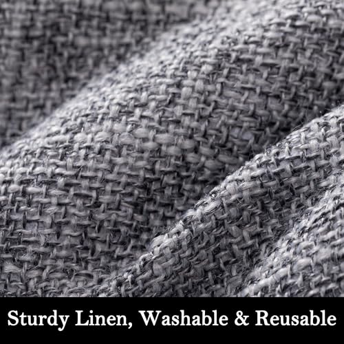 Weighted Linen Door Draft Stopper - 38 Inch Removable Washable Cover