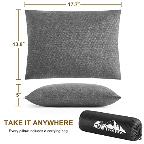 Travel Pillow for Camping - Soft Shredded Memory Foam, Compact & Lightweight