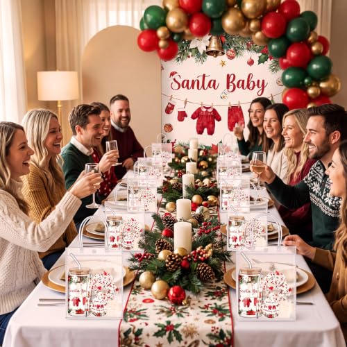 Boao Santa Baby Shower Game Prizes Set - 6 Festive Holiday Favors for Winner