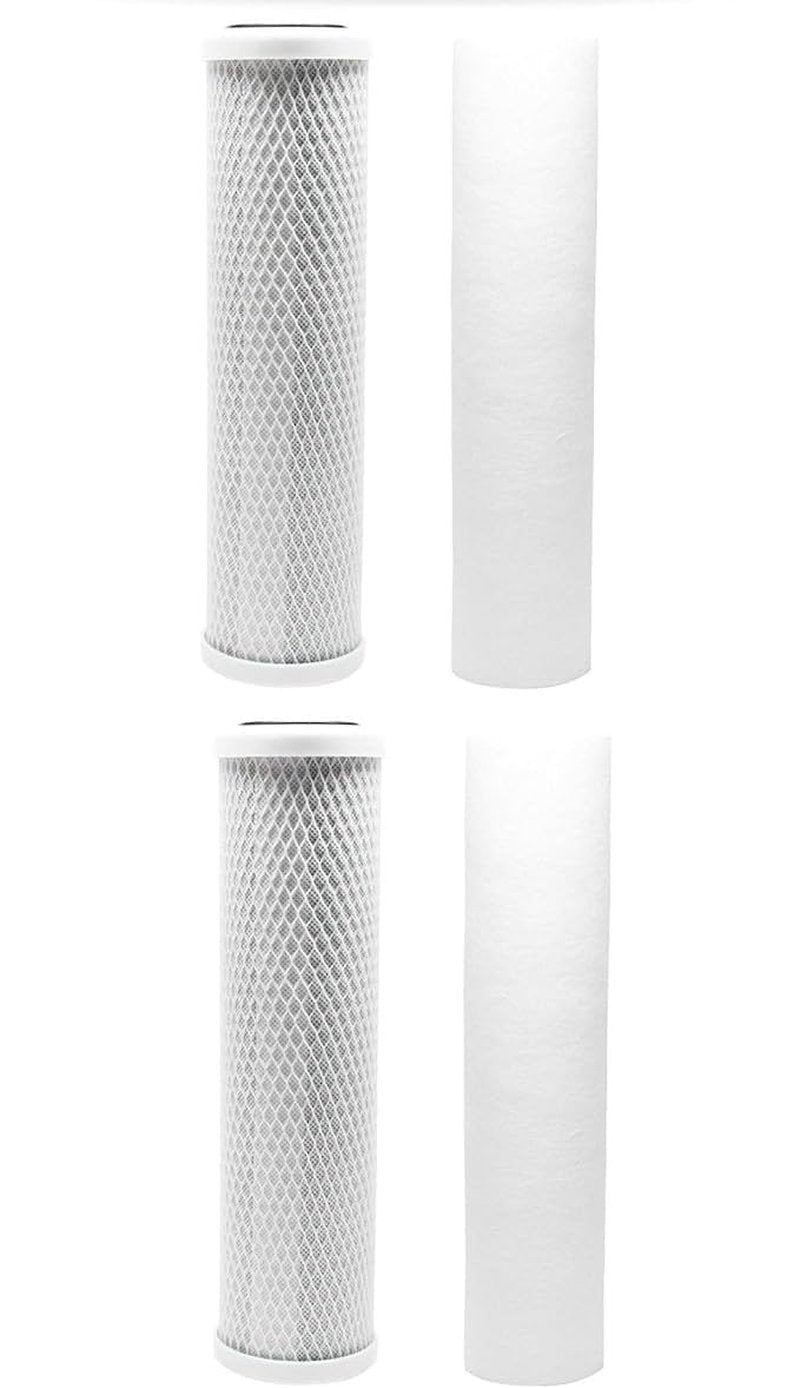 CFS – Replacement Water Filter Kit Includes Sediment & Carbon Cartridges Compatible with 10" Reverse Osmosis and Under Sink Systems – 1 Micron Filter Kit – Removes Bad Taste & Odor – 1 Pack