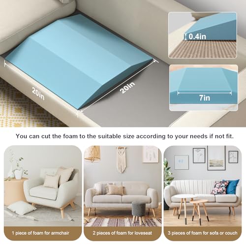 Sagging Couch Cushion Support Pad - 20" x 20" x 2" High-Density Firm Foam Insert