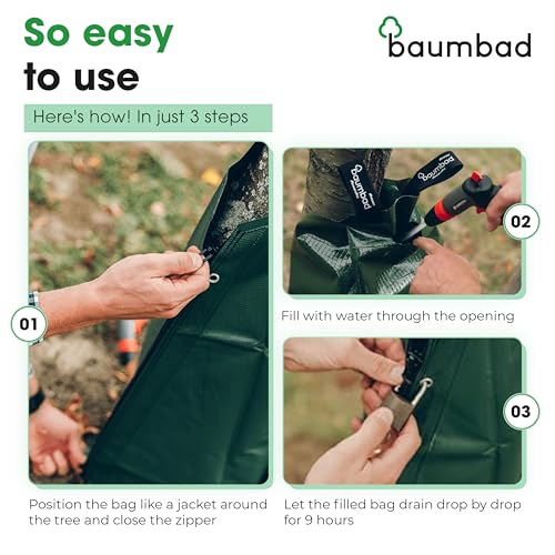 20 Gallon Slow Release Tree Watering Bag - UV Resistant Green PVC
