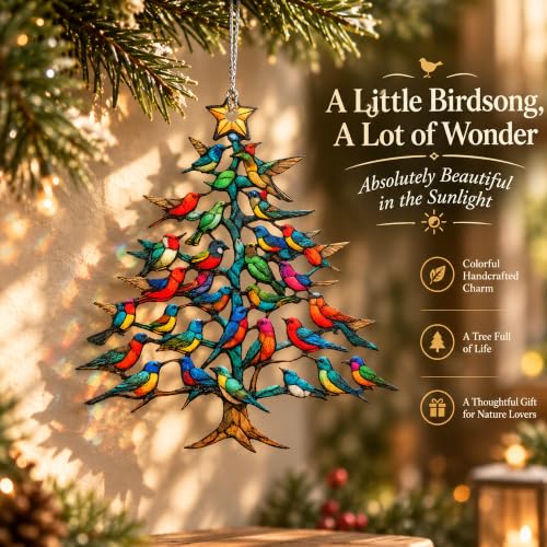 RUSATEN Hm Tree Hummingbird Christmas Ornament Gift for Women & Mom with Story Card