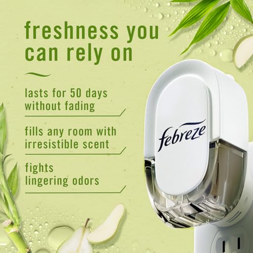 Plug-In Scented Oil Air Freshener Refills, Light Bamboo - 3 Pack (0.87 oz)