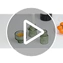 Tapered Glass Candlestick Holders Set - 3 Pcs Tealight Holders for Home Decor, Weddings & Parties (Green)
