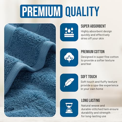 Extra Large Organic Cotton Bath Sheets - 700 GSM Jumbo Towels, 2-Pack