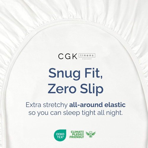 King Fitted Bed Sheet - Ultra-Soft Hotel Luxury Bedding with Deep Pockets - Breathable & Wrinkle-Free - White
