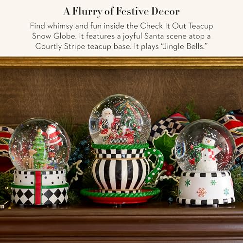 Santa Claus Teacup Musical Snow Globe - Festive Christmas Decor