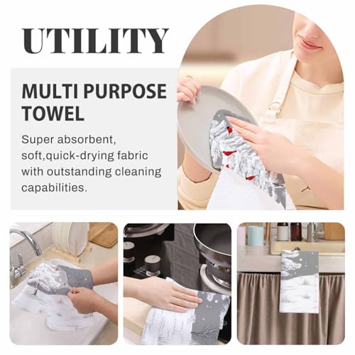 Birds Variation: Birds Kitchen Towels Set of 2 16x24 Absorbent Dish Cloths Home Decor