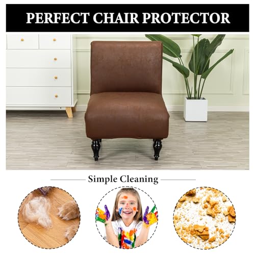 Armless Accent Chair Cover - Stretch Spandex Slipcover Protector