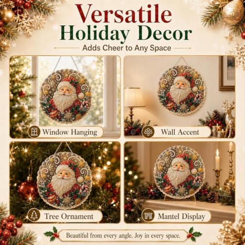 UHONEY Christmas Pearl Diamond Painting Suncatcher Kit Model B - DIY Festive Window Decor