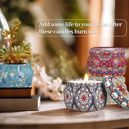TranquilBliss 4-Pack Soy Scented Candles Set – 8% More Fragrance, 4 x 4.4oz
