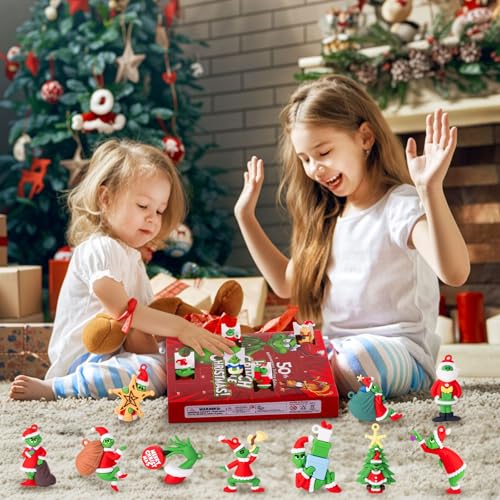 Christmas Countdown Advent Calendar with 24 Collectible Mini Figures