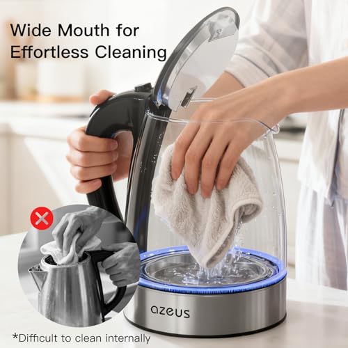 1.8L Electric Tea Kettle, Double-Wall Anti-Scalding Stainless Steel Pot
