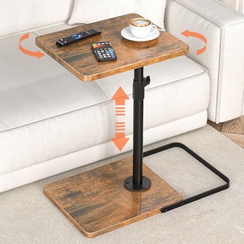 Adjustable Height Swivel TV Tray Table for Sofa and Bed