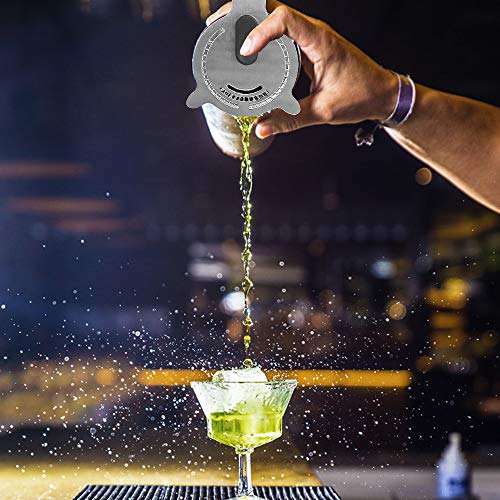 SENHAI Stainless Steel Cocktail Muddler Set with Strainer & Mixing Spoon