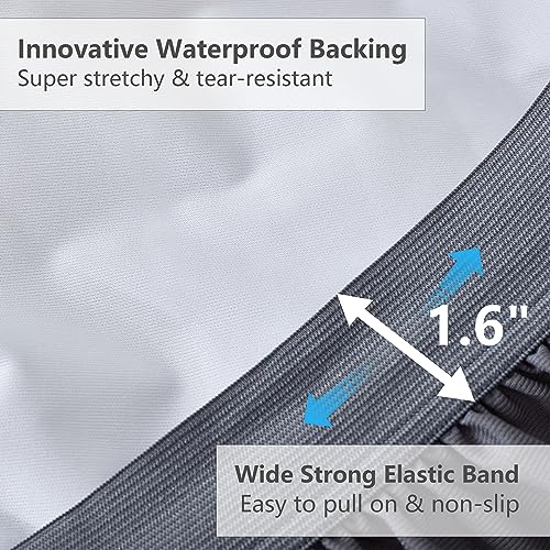 Elven Home Waterproof King Mattress Pad - Deep Pocket Quilted Cover (Grey)