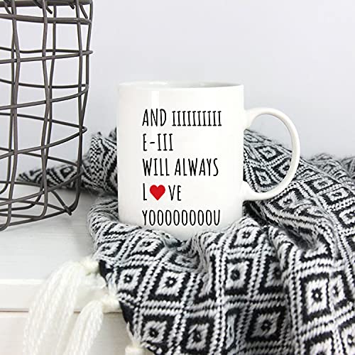 11oz Christmas Mug - And I Will Always Love You Gift for Wife, Husband, Mom, Dad, Girlfriend, Boyfriend