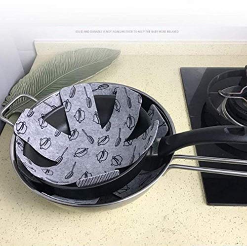 Felt Pot and Pan Protectors Set of 12 - Anti-Scratch Cookware Divider Pads