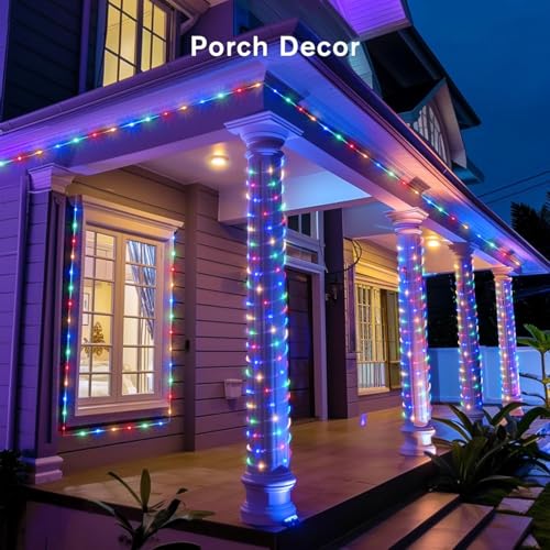 33ft RGB LED Rope Lights, 100 LED Color Changing Waterproof String Lights