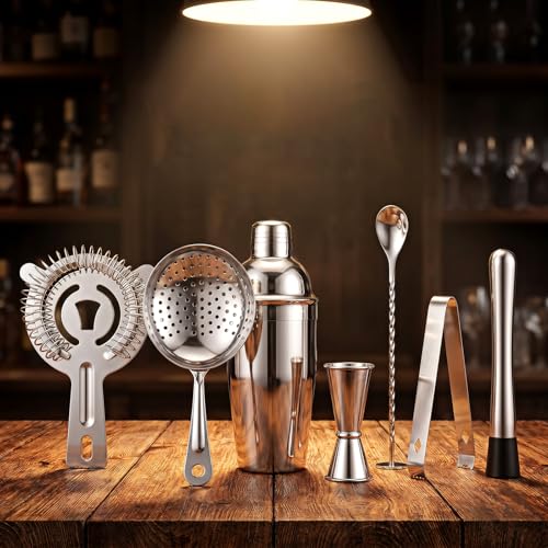 Stainless Steel Cocktail Strainer Set - Hawthorne & Julep Bar Tools for Home & Bar