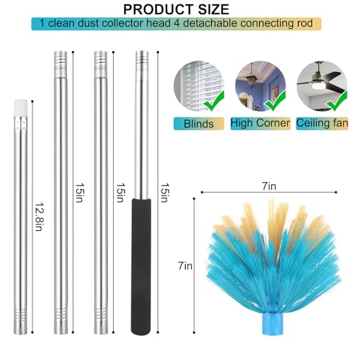 Cobweb Duster with Extension Pole - Extendable High Ceiling Brush