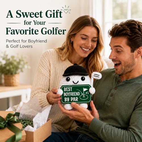 Best Boyfriend by Par Golf Gift Crochet Ball Doll | Christmas Stocking Stuffers