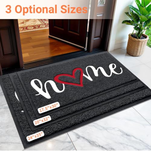 Heavy-Duty Indoor Outdoor Door Mat - 30x17.5 Inch Non-Slip Welcome Mat