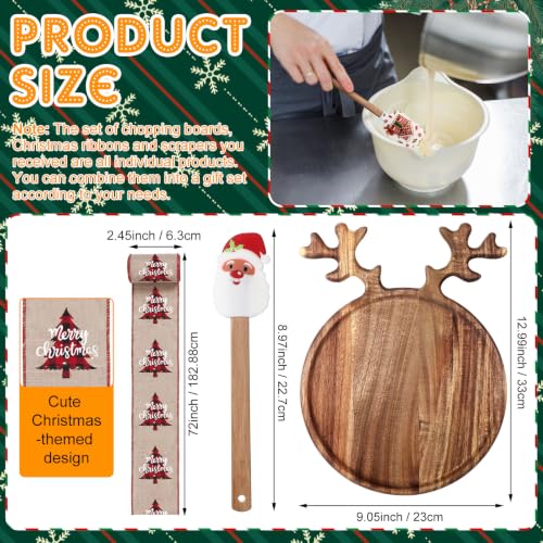 Funnymoom Antler Christmas Charcuterie Board Gift - Wooden Serving Tray