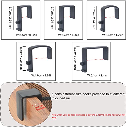 Metal Bedside Hanging Storage Basket - Organizer for Bunk, Dorm & Baby Beds