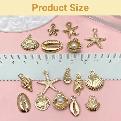 Ocean Theme Wine Glass Charms 50 Sets DIY Reusable Drink Markers for Weddings & Bachelorette