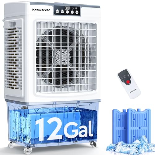 Evaporative Air Cooler 3500CFM 12-Gallon Portable Swamp Cooler with Remote