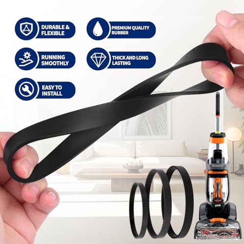 3-Piece Carpet Cleaner Replacement Belt Kit for Multi-Series Cleaners