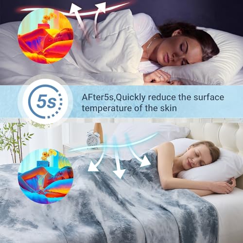 Cooling Blanket Queen Size - Ultra Lightweight & Breathable for Hot Sleepers