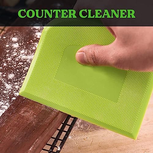 Flexible Dough Scraper - 4.7x3.7 Inch Plastic Bowl Scraper with Sharp Edges