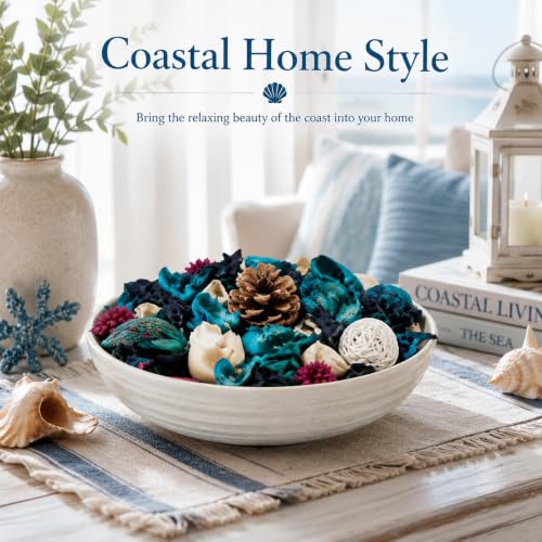 Blue Coastal Potpourri with Ocean Scent - Natural Dried Botanical Bowl Filler
