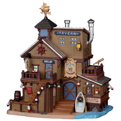 The Salty Sea Dog Tavern Lighted Village Building