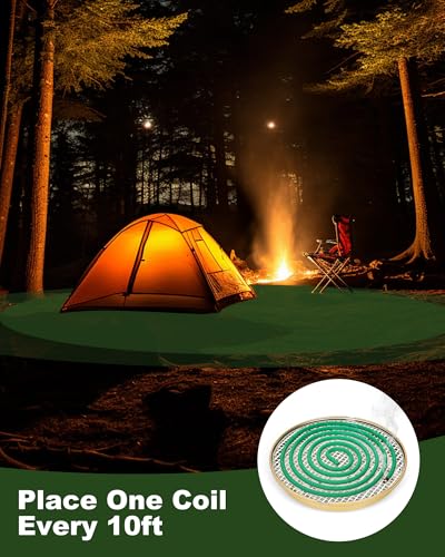 Citronella Incense Coils for Outdoor Use - 20 Pack with Metal Stand