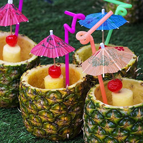 MYJIE 200 Pcs Cocktail Drink Umbrella Picks - Mini Paper Umbrellas for Cocktails & Party Decorations