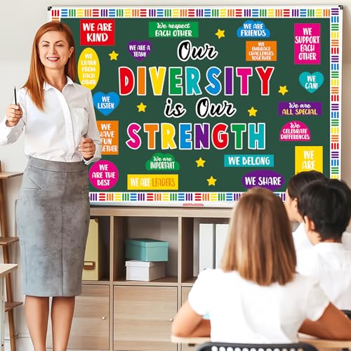 Diversity Classroom Bulletin Board Set with Inspirational Quotes