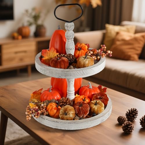 51-Piece Artificial Fall Harvest Decor Set with Pumpkins and Maple Leaves