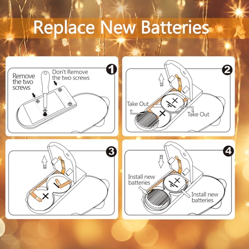 OakHaomie 6-Pack Battery Operated Fairy Lights, 6.5ft Warm White Twinkle Firefly Lights with Remote Control and Timer for Wedding, Party, and Home Decor