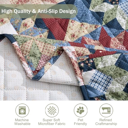 Quilted Patchwork Recliner Chair Cover | Pet Friendly & Washable