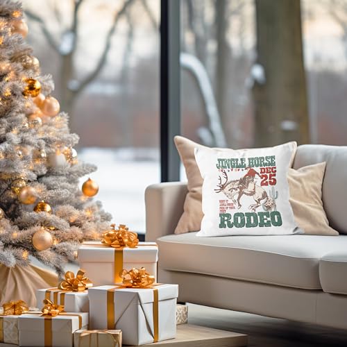 Christmas Throw Pillow Covers 18x18 Flannel Santa Tree Holiday Decor