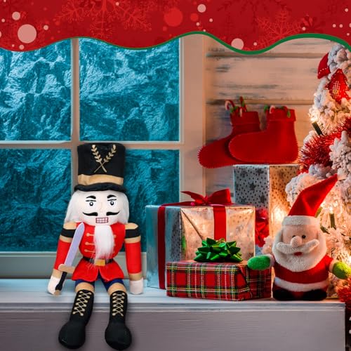 12-Inch Christmas Nutcracker Soldier Plush Doll for Holiday Table Decor