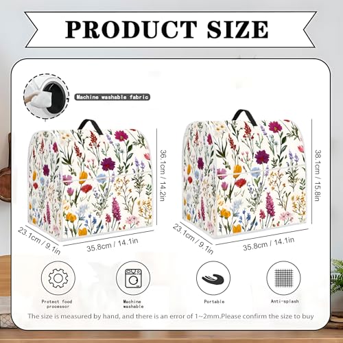 Universal Stand Mixer Dust Cover with Storage Pockets (6-8 Qt)